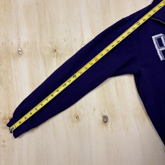 PINK Victoria's Secret Sweatshirt Womens XS Purple 1/4 Zip Fleece Pullover - Picture 5 of 7